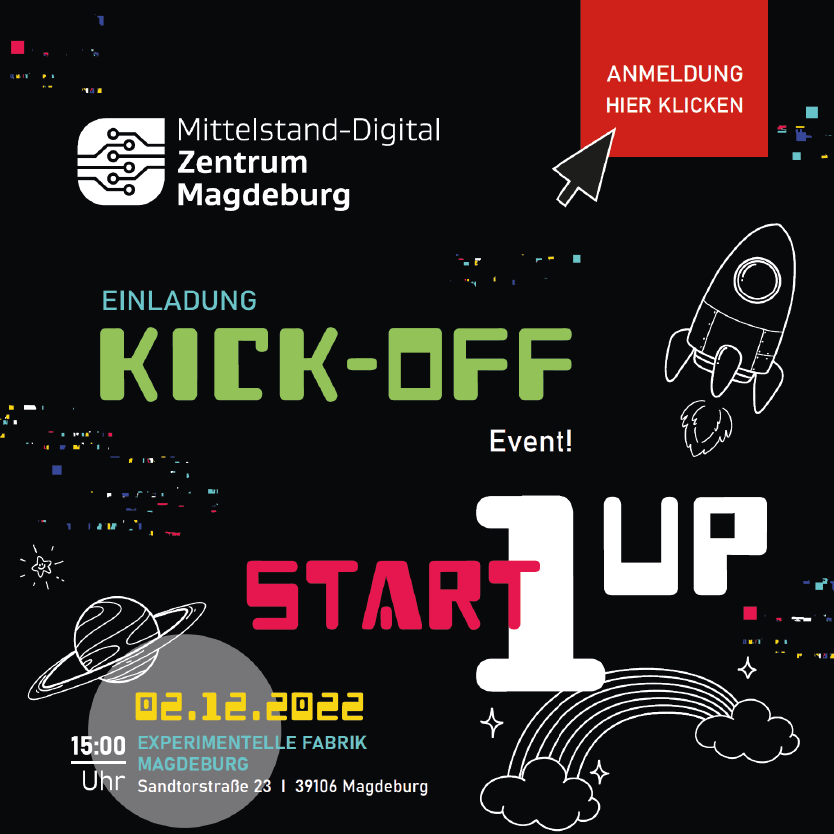 Flyer KICK-OFF MITTELSTAND-DIGITAL ZENTRUM MAGDEBURG